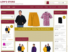 Tablet Screenshot of lewsstore.com